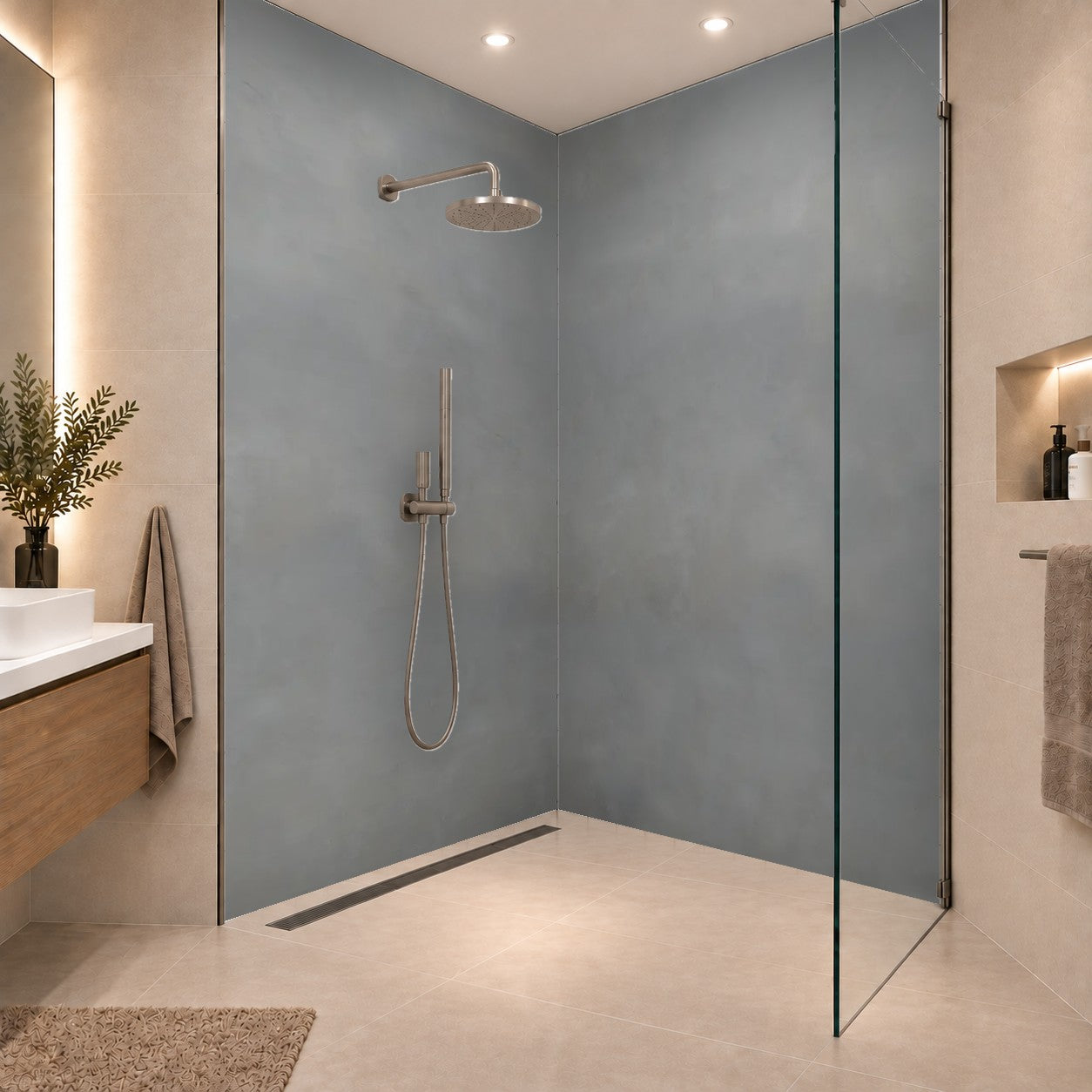 concrete gray wall texture, zwei Platten