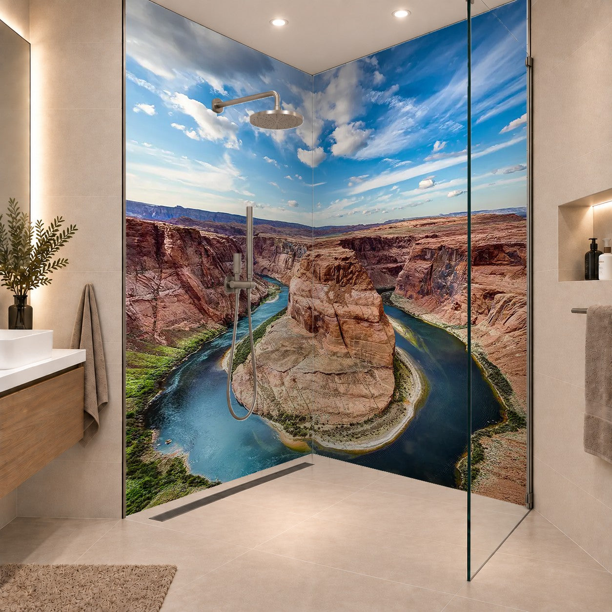 Horseshoe Bend canyon, zwei Platten