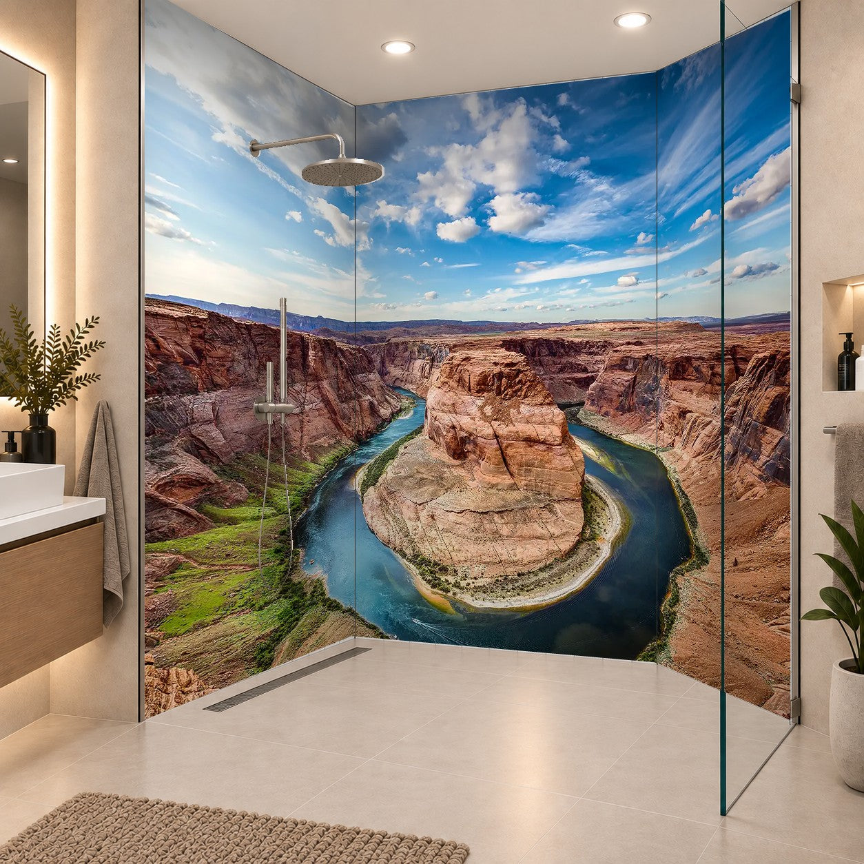 Horseshoe Bend canyon, drei Platten