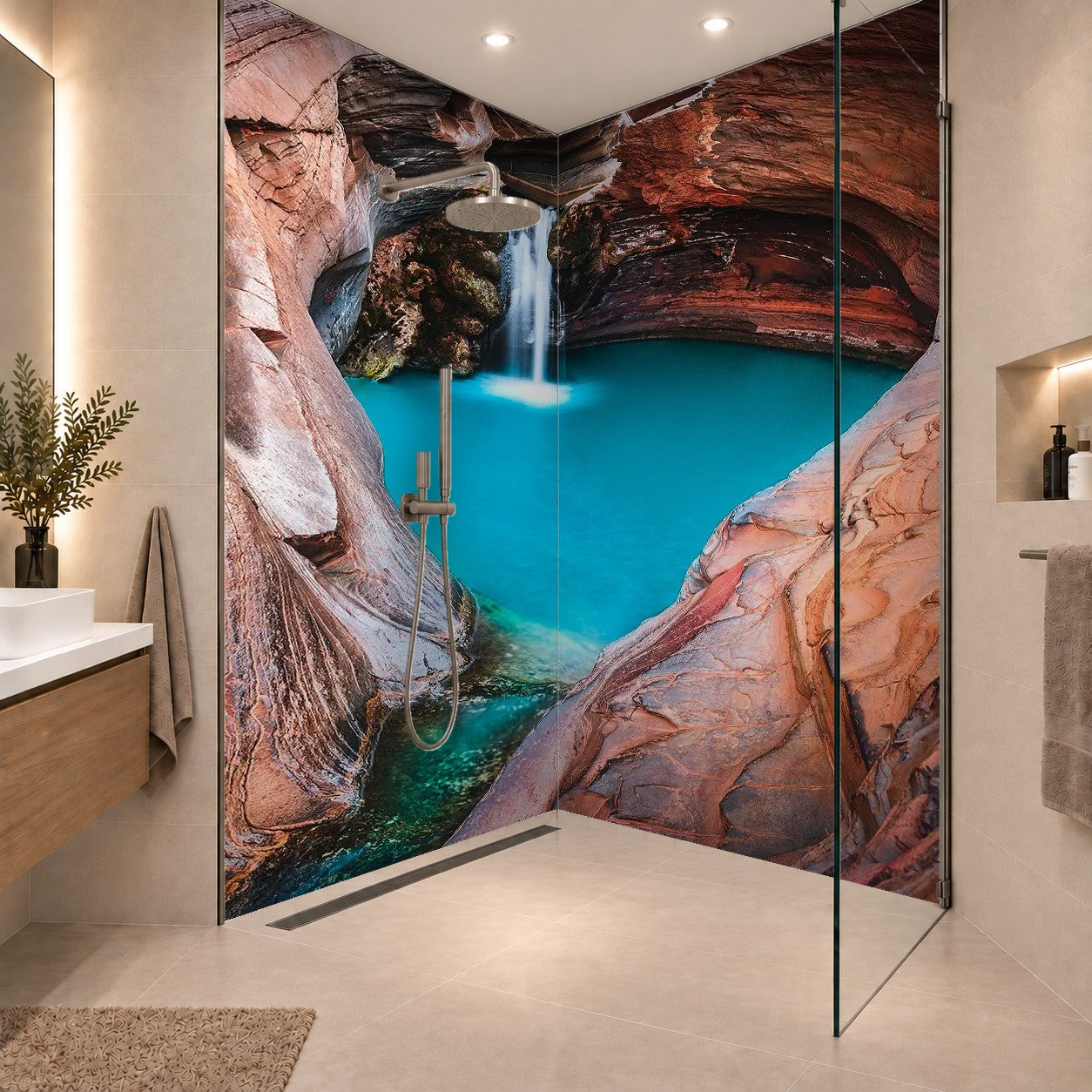 Hamersley Gorge, Spa Pool, Karijini, Australia, zwei Platten
