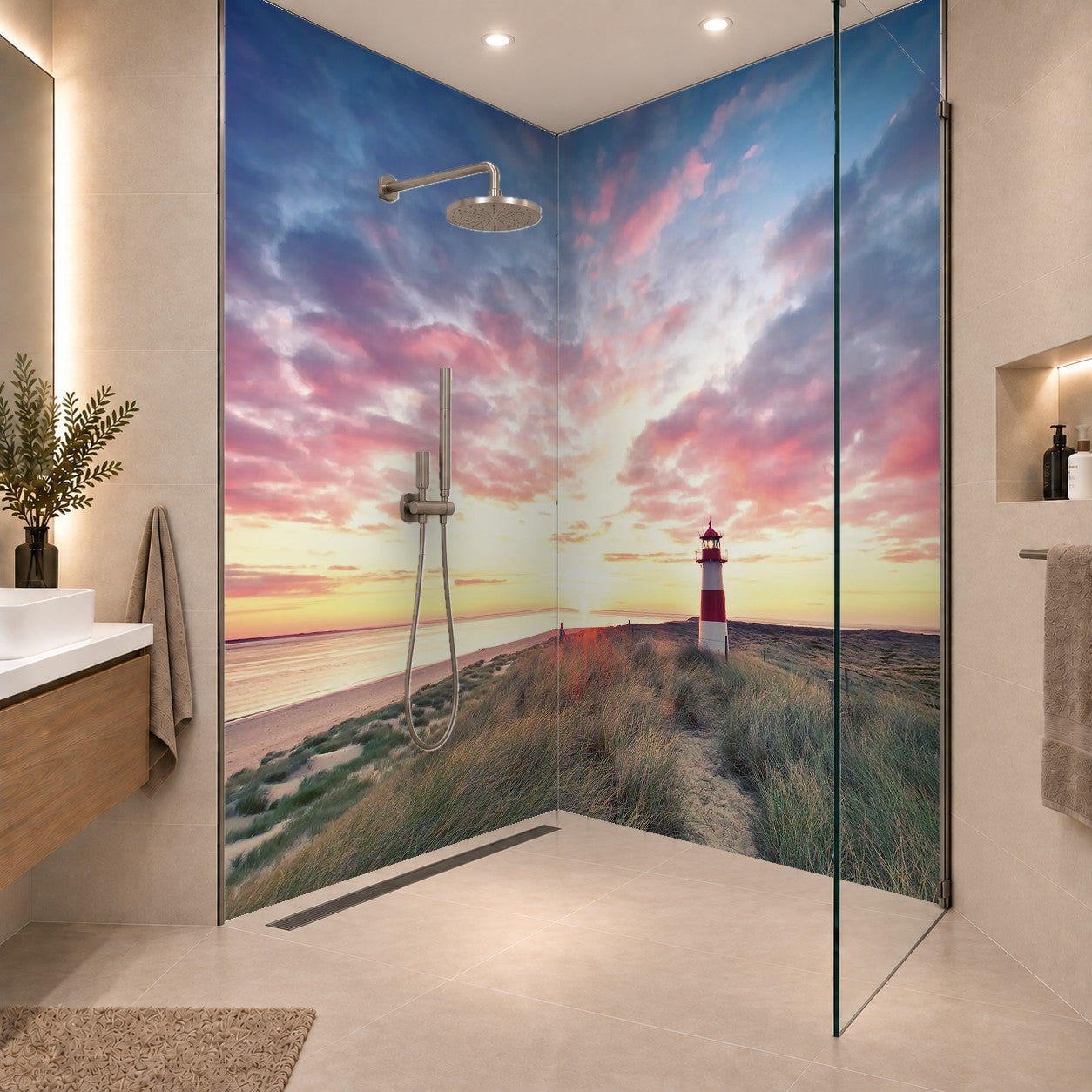Dünen am Leuchtturm - Sylt bei Sonnenaufgang, zwei Platten