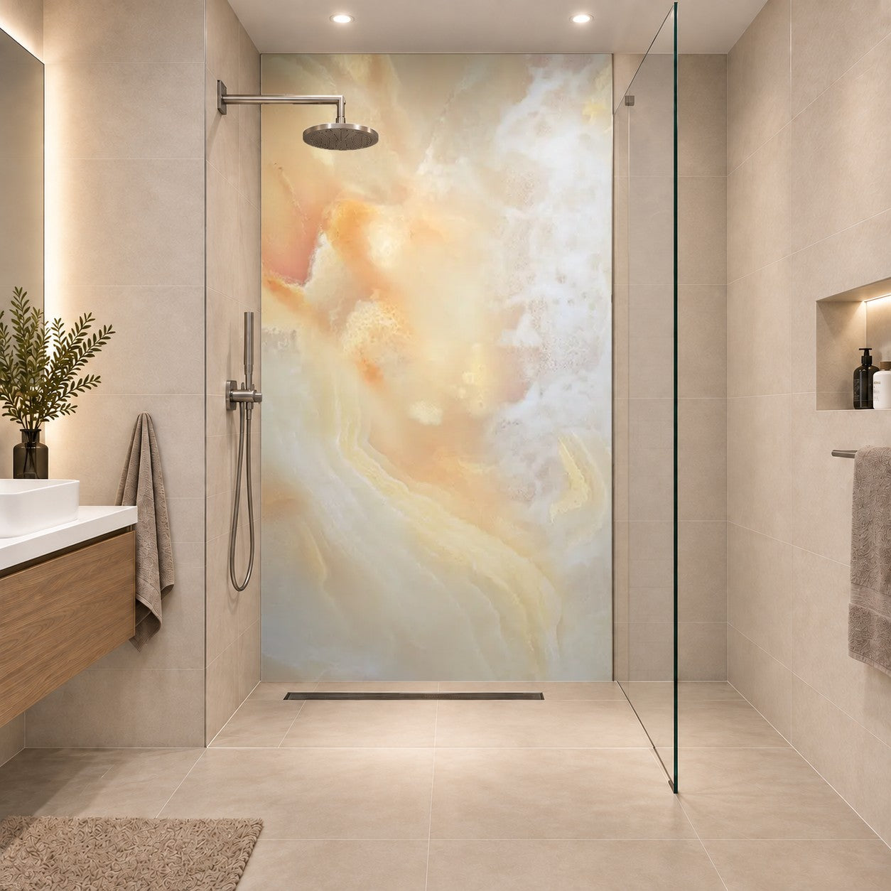 Brauner beige abstrakter Marmor Granit Natursandstein Textur abstrakter Marmorhintergrund, eine Platte