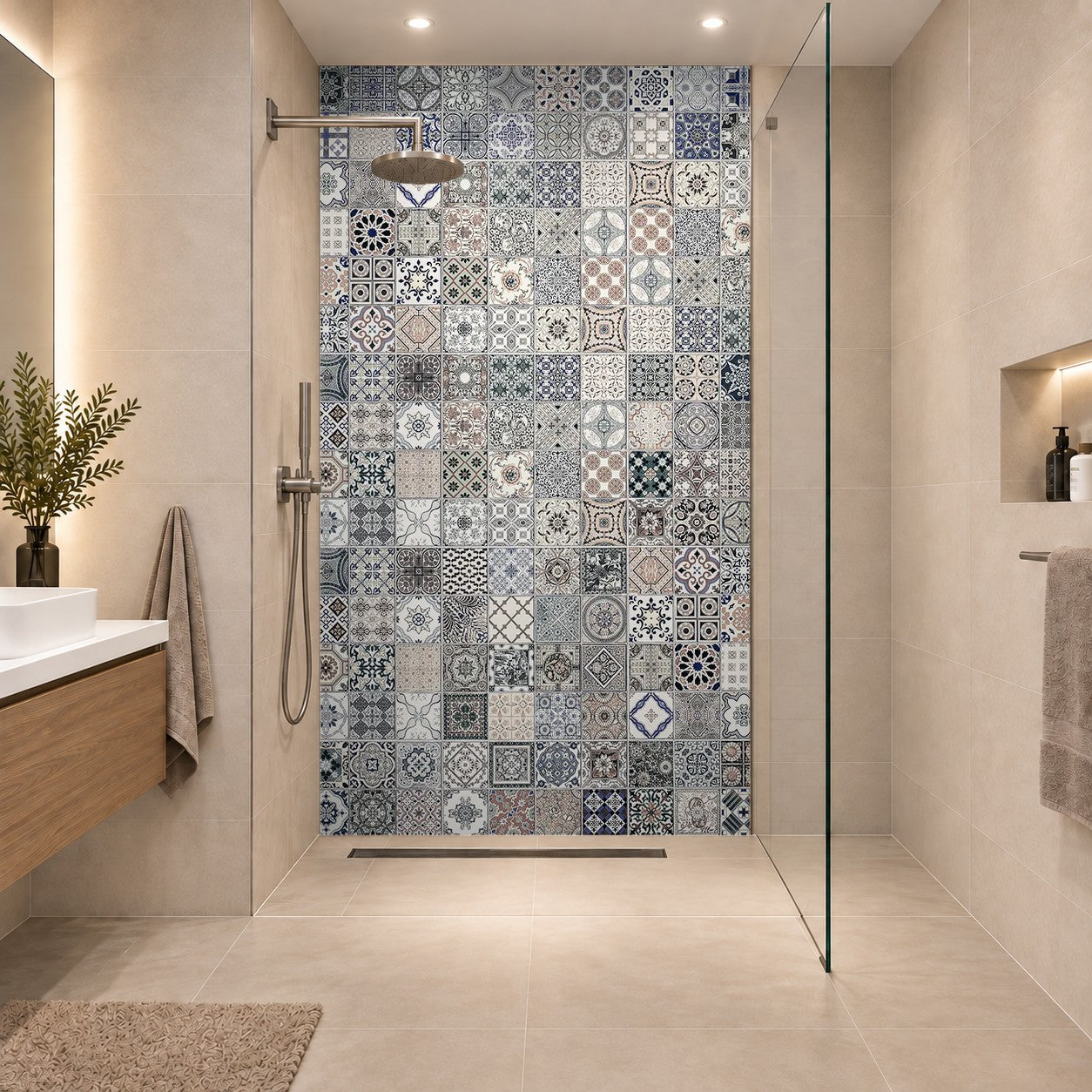 ceramic tiles patterns from Portugal Keramikfliesenmuster aus Portugal Patchwork Tiles, eine Platte