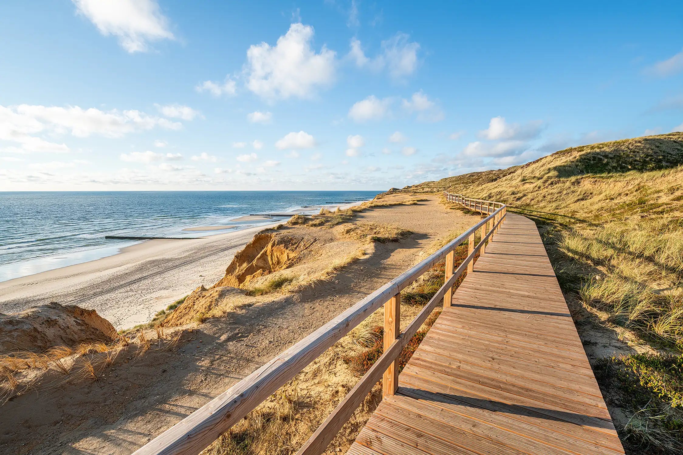Wooden pier along the 