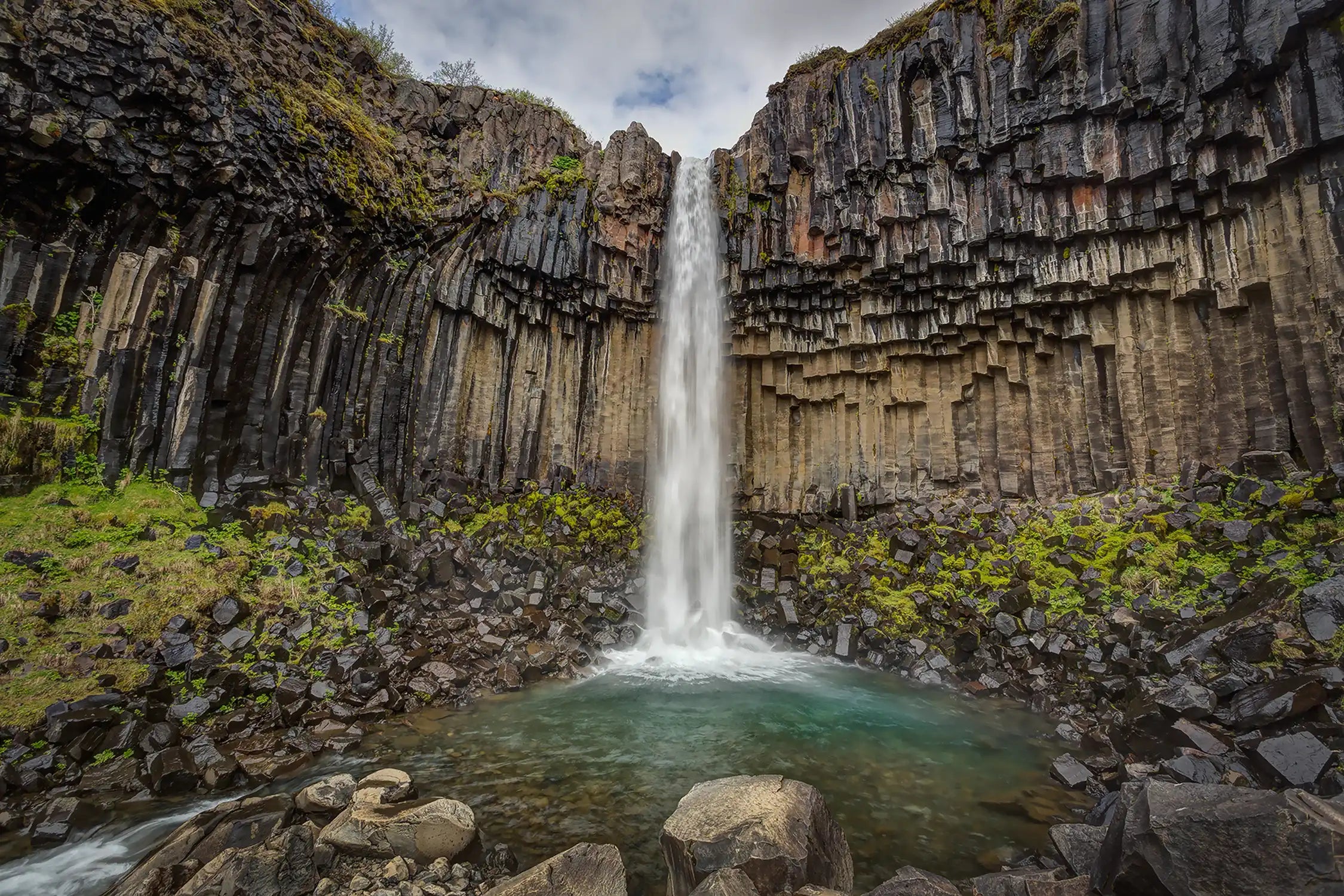 Svartifoss Waterfall Icelandic Waterfall
