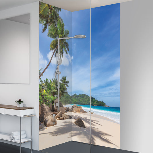 Duschrückwand "Sonniger Strand"