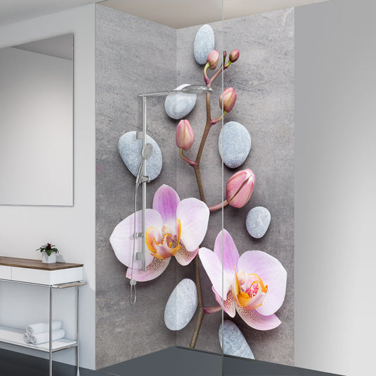 Duschrückwand "Spa Orchideen"